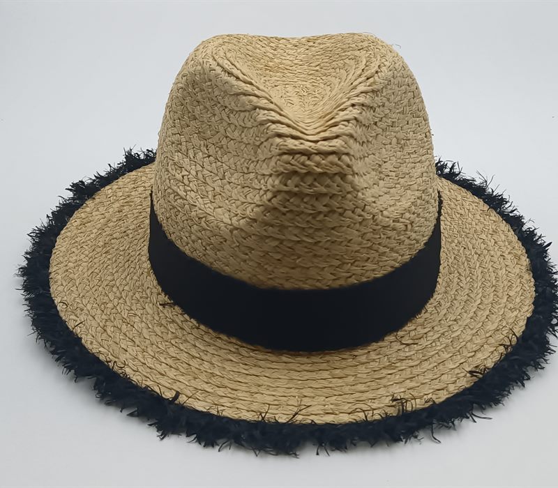 Raffia fedora hat